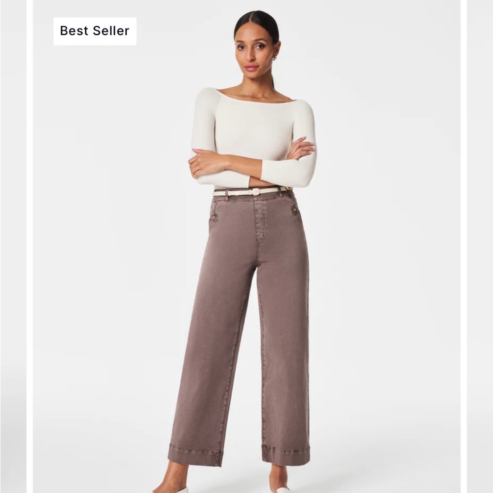 Spanx stretch twill cropped pants